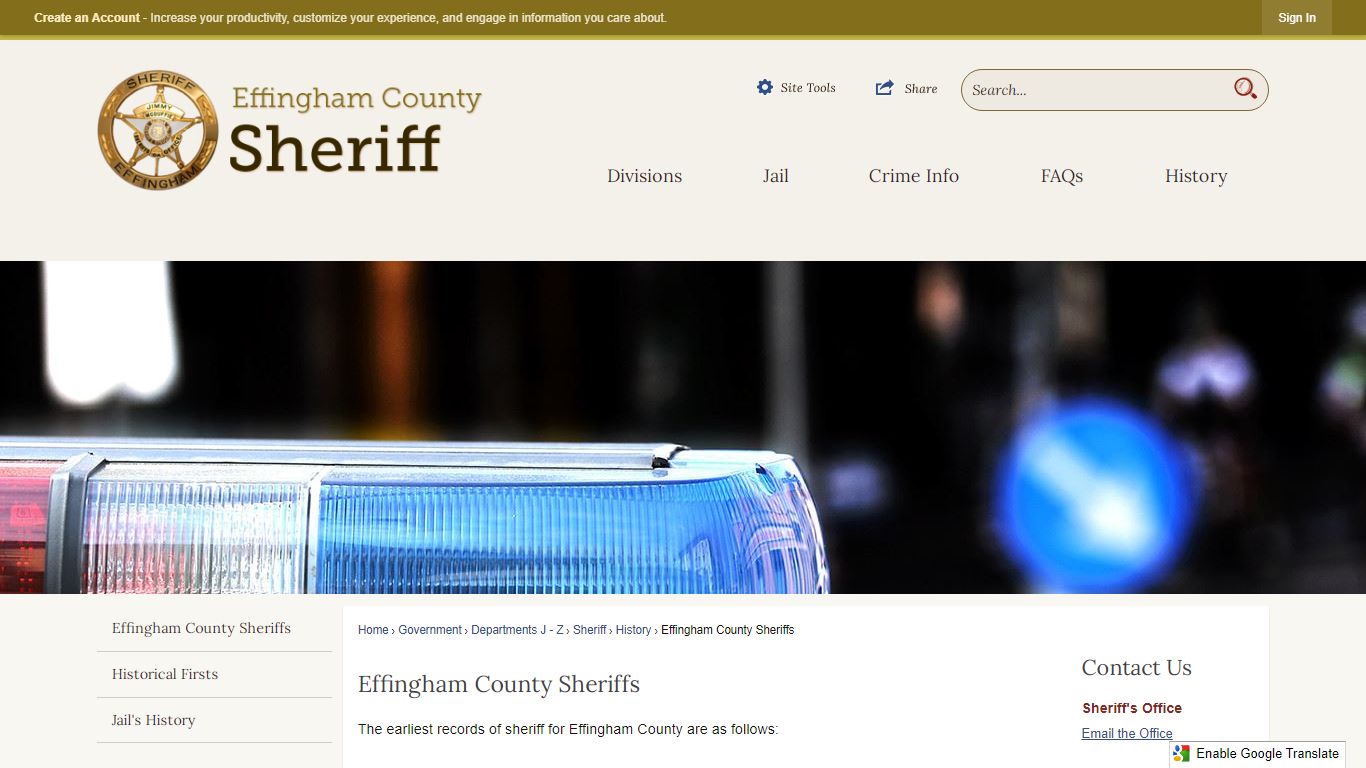 Effingham County Sheriffs | Effingham County, GA